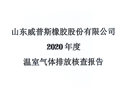 2020年度溫室氣體排放核查報(bào)告